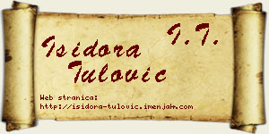Isidora Tulović vizit kartica